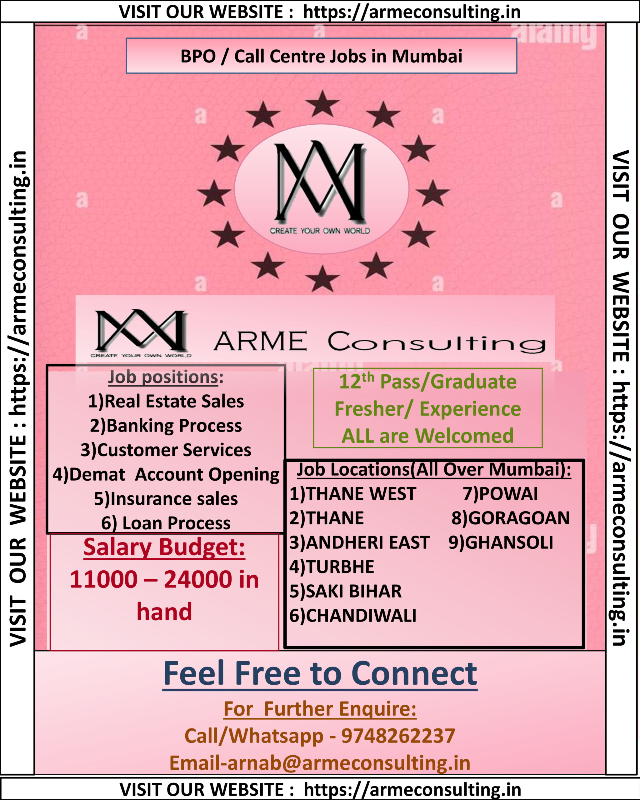 #WarmGreetings#hashtag#hiringalart#UrgentHiring#Interested candidates can reach out to me on 9748262237Regards,9748262237ARME Consulting