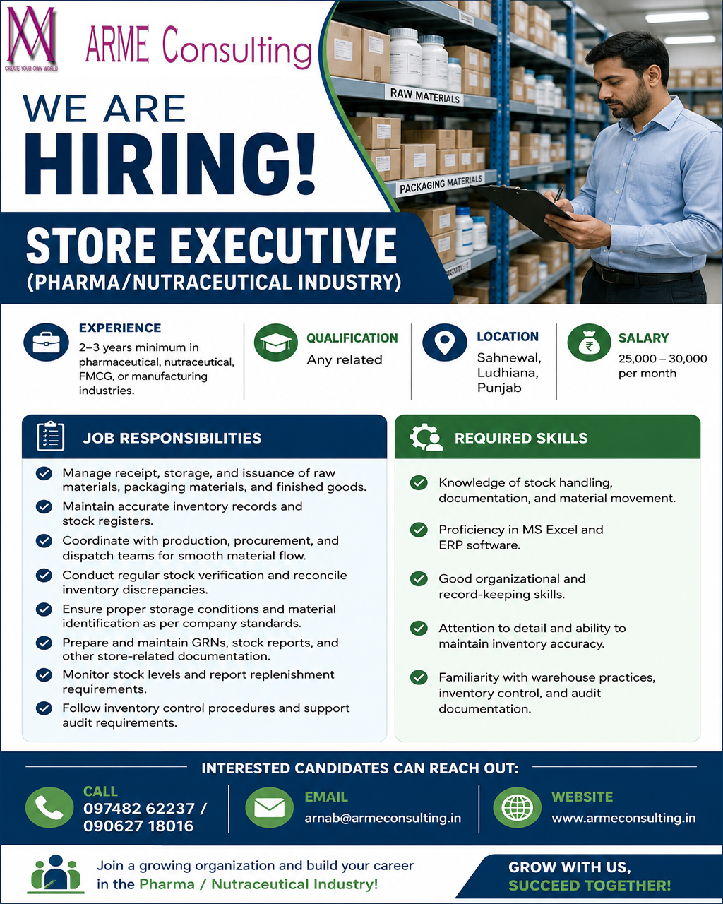 Great Opportunities for Store Executive