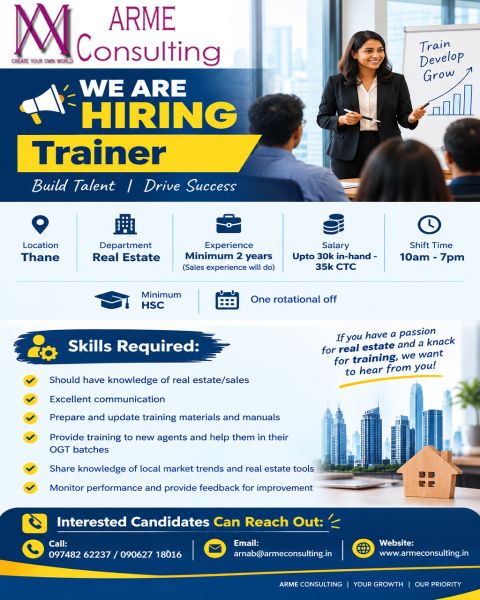 Urgent Opening in Location (Thane)