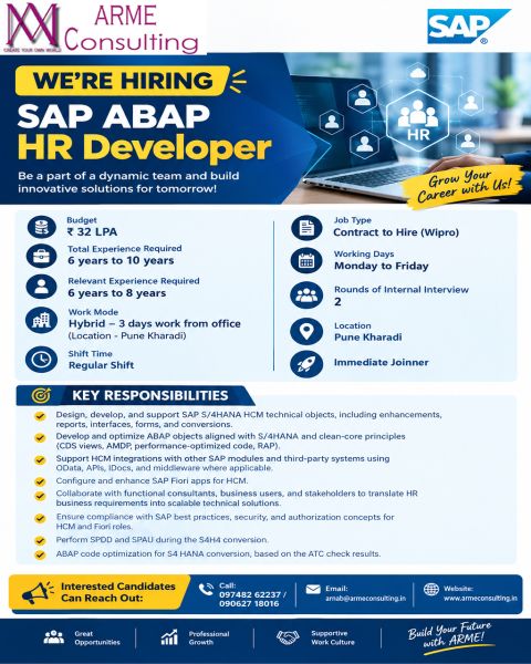 Great Opportunities in MNC Pune